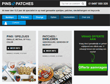 Tablet Screenshot of pinsenpatches.nl